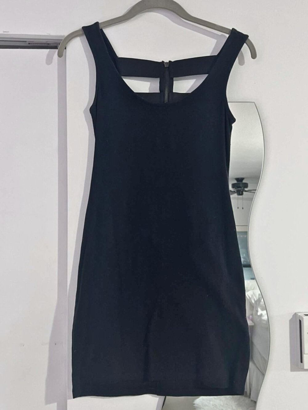 Little Black Mini Dress Cage Back Bodycon Vintage Y2K